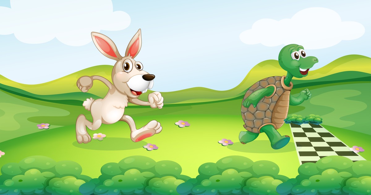 Hướng dẫn vẽ tranh minh họa truyện cổ tích rùa và thỏ đơn giản