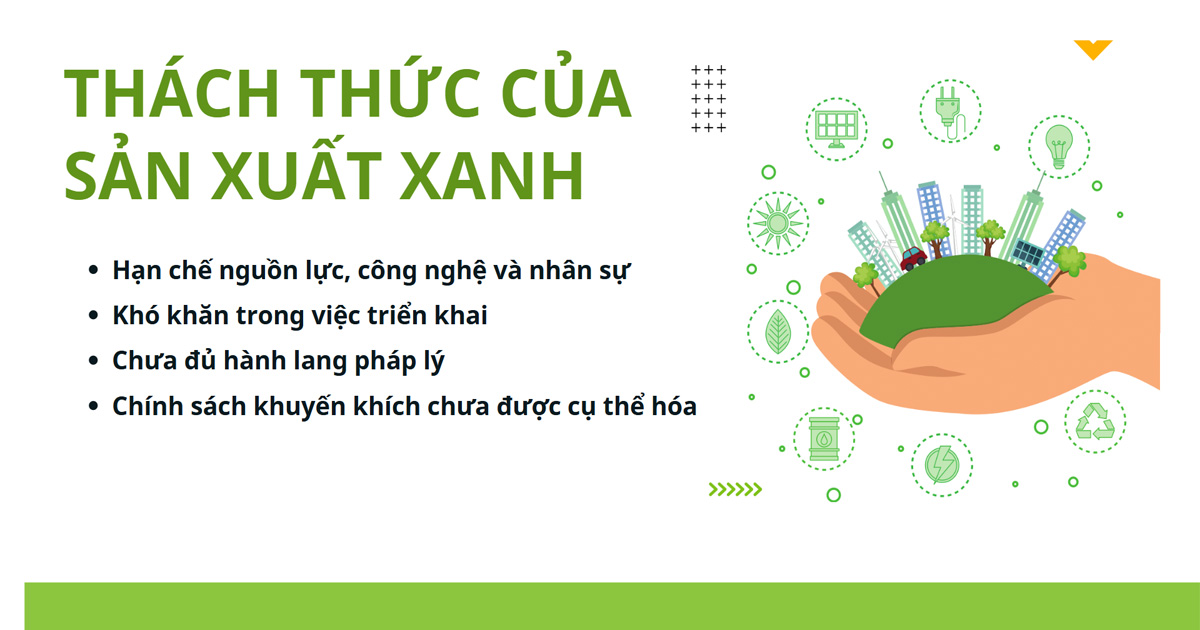 thách thức của sản xuất xanh